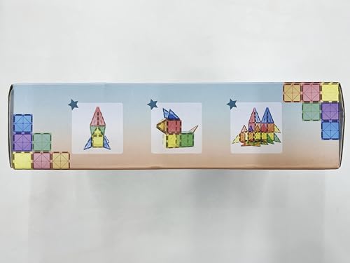 Azulejos magnéticos, juguetes para niños, juguetes magnéticos STEM para niños pequeños, bloques magnéticos, juguetes de construcción, juguetes sensoriales Montessori para niños y niñas de 3 años o más, juguetes creativos seguros para niños pequeños