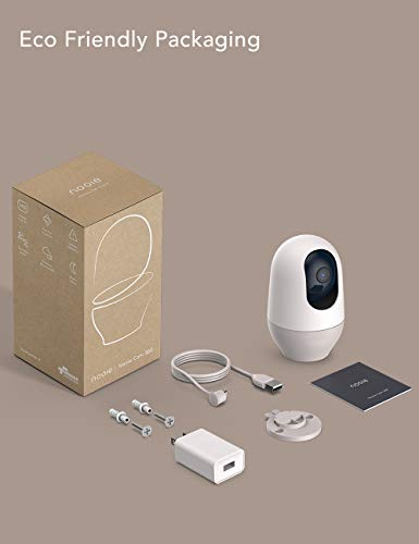 nooie Baby Monitor, WiFi Pet Camera Indoor, 360-degree IP Camera, 1080P Home Security Camera, Motion Tracking, Super IR Night Vision, Works with Alexa, Two-Way Audio, Motion & Sound Detection