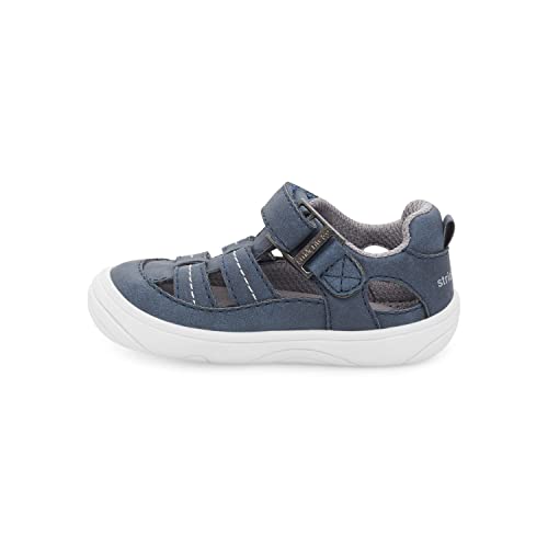 Sandalia unisex para bebé Stride Rite 360 ​​Amos 3.0, azul marino, talla 6 para bebés en EE. UU.