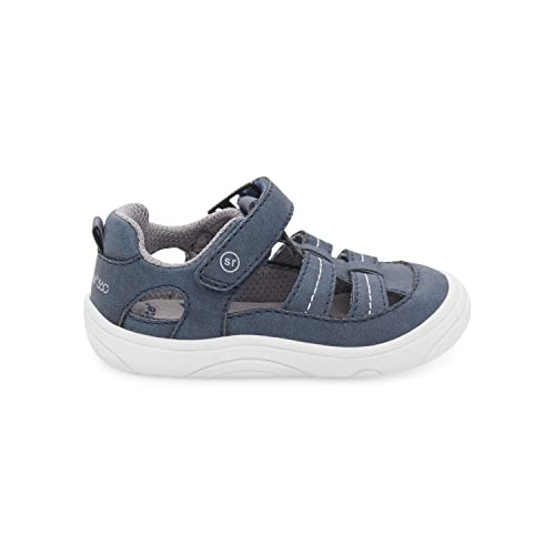 Sandalia unisex para bebé Stride Rite 360 ​​Amos 3.0, azul marino, talla 6 para bebés en EE. UU.