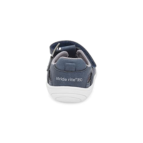 Sandalia unisex para bebé Stride Rite 360 ​​Amos 3.0, azul marino, talla 6 para bebés en EE. UU.