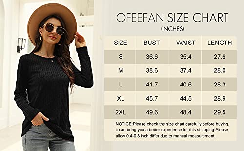 OFEEFAN Camisas de Halloween para mujer, blusas tipo túnica para usar con leggings, color escarlata XXL