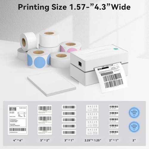 Anycash Bluetooth Thermal Shipping Label Printer, Wireless 4x6 Shipping Label Sticker Printer for Small Business and Office, Compatible with Android&ios Windows, Used for Amazon, Shopify, Etsy USPS