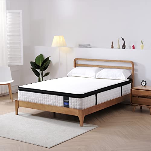 Inofia Twin XL Mattress 12 inch Hybrid Twin XL Size Mattress Cool Bed with Waterproof Rayon Mattress Protector Included