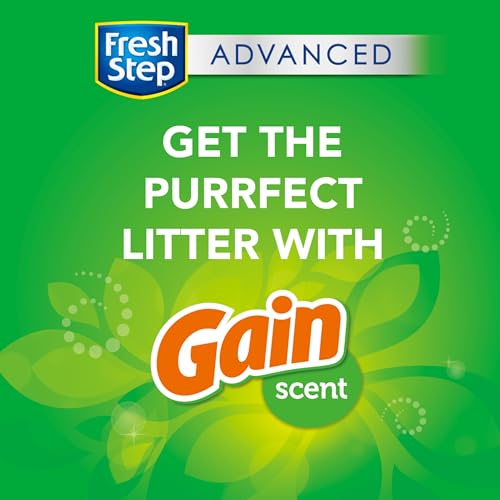 Arena aglomerante para gatos Fresh Step, con Gain, Advanced, extra grande, 37 libras en total