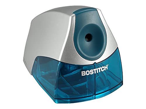 Bostitch Office Personal Electric Pencil Sharpener, Powerful Stall-Free Motor, High Capacity Shavings Tray, Blue