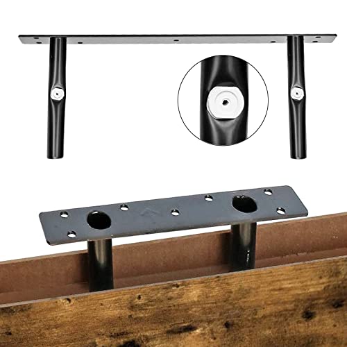 QEEIG Bathroom Shelves Over Toilet Wall Mounted Floating Shelves Farmhouse Shelf Toilet Paper Holder Small 16 inch Set of 3, Rustic Brown (019-BN3)