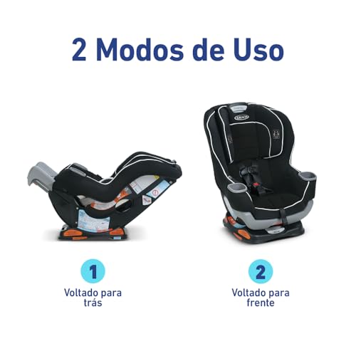 Asiento convertible para automóvil Graco Extend2Fit, orientado hacia atrás y hacia adelante, opción de asiento extendido orientado hacia atrás, Redmond, ideal para recién nacidos, bebés y niños pequeños