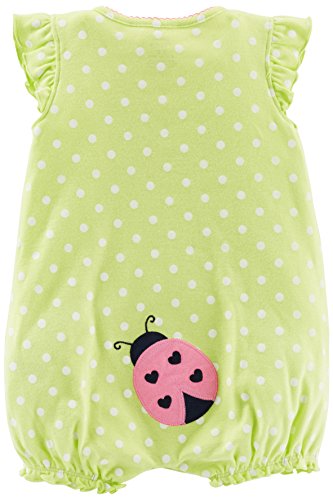 Simple Joys by Carter's Baby Girls' 3-Pack Snap-up Rompers, Light Green/Navy Dots/Pink Stripe, 6-9 Months