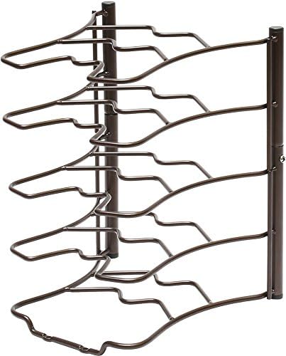 Deco Brothers Pan Organizer Rack for Kitchen Cabinet and Counter, Bronze