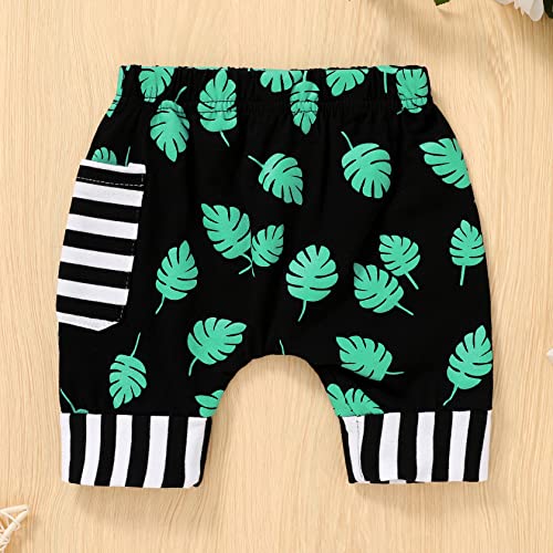 Ropa de verano para bebés varones YOUNGER TREE, camisetas sin mangas y pantalones cortos con estampado de Beaches Love Me, conjuntos casuales para niños (negro, 18 a 24 meses)