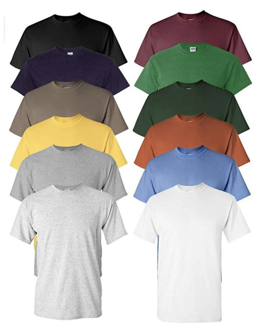 EVERYDAY TEES Men's Heavy Cotton Tee (Pack of 12), Assorted Mixed Color Small to 5XL (US, Alpha, Large, Regular, Regular, Assorted)