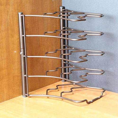 Organizador de sartenes Deco Brothers para gabinetes y encimeras de cocina, color bronce