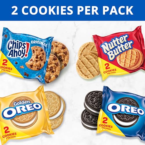 OREO Original, OREO Golden, CHIPS AHOY! & Nutter Butter Cookie Snacks Variety Pack, 56 Snack Packs (2 Cookies Per Pack)