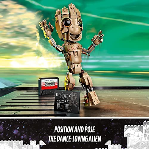 Juego de construcción Lego Marvel I am Groot 76217: figura de acción de las películas Guardianes de la Galaxia, modelo Baby Groot para jugar y exhibir, ideal para niños, niñas y fanáticos de los Vengadores mayores de 10 años