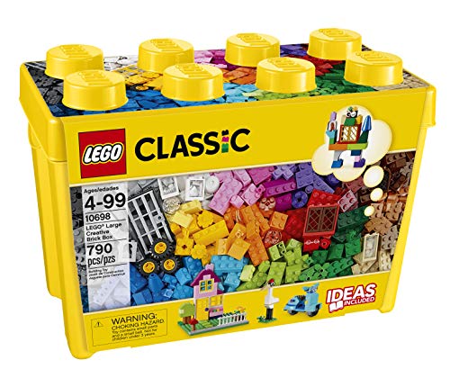 LEGO Classic Large Creative Brick Box Building Set, Toy Storage Solution for Home or Classrooms, Creative Toy for Back to School, Interactive Building Toy for Kids, Boys and Girls Ages 4 and Up, 10698