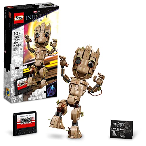 Juego de construcción Lego Marvel I am Groot 76217: figura de acción de las películas Guardianes de la Galaxia, modelo Baby Groot para jugar y exhibir, ideal para niños, niñas y fanáticos de los Vengadores mayores de 10 años