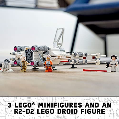 LEGO Star Wars Luke Skywalker's X-Wing Fighter 75301 - Juego de construcción - Minifigura de la princesa Leia, figura del droide R2-D2, nave espacial Jedi de las películas de la trilogía clásica, gran regalo para niños, niñas y niños