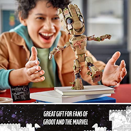 Juego de construcción Lego Marvel I am Groot 76217: figura de acción de las películas Guardianes de la Galaxia, modelo Baby Groot para jugar y exhibir, ideal para niños, niñas y fanáticos de los Vengadores mayores de 10 años