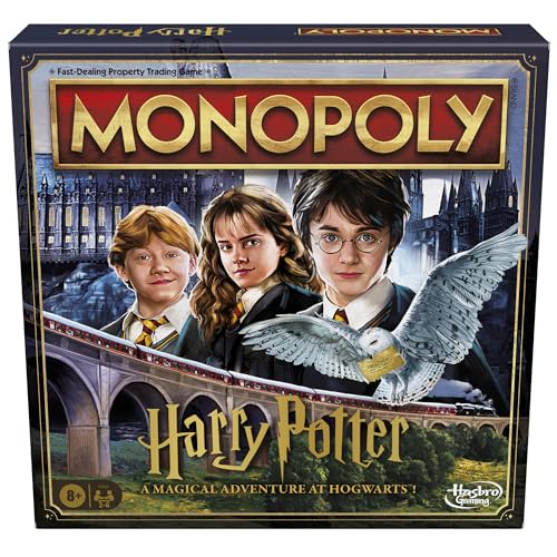 Juego de mesa Monopoly edición Harry Potter | Una aventura mágica en Hogwarts | A partir de 8 años | De 2 a 6 jugadores | Juegos familiares | Regalos para niños y adultos