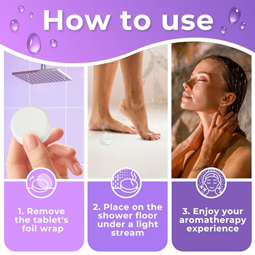 Cleverfy Shower Steamers Aromatherapy - 18 Pack of Shower Bombs with Essential Oils. Personal Care and Relaxation Birthday Gifts for Women and Men. Purple Set