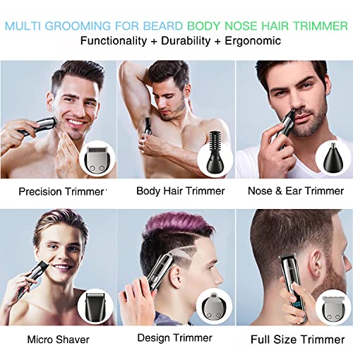 ***Brightup Beard Trimmer for Men - Electric Razor & Shaver, Cordless Hair Clippers Trimmers Set, IPX7 Waterproof Mens Grooming Kit for Shaving Face, Mustache, Body, Ear, Nose Hair Trimmer, Gifts for Men