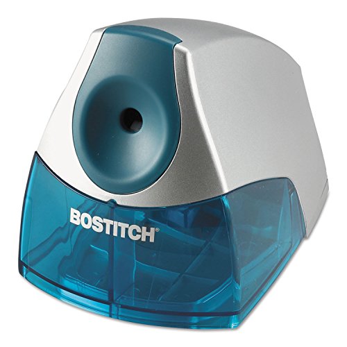 Bostitch Office Personal Electric Pencil Sharpener, Powerful Stall-Free Motor, High Capacity Shavings Tray, Blue