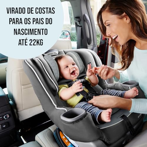 Asiento convertible para automóvil Graco Extend2Fit, orientado hacia atrás y hacia adelante, opción de asiento extendido orientado hacia atrás, Redmond, ideal para recién nacidos, bebés y niños pequeños