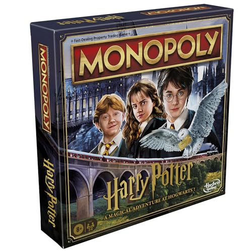 Juego de mesa Monopoly edición Harry Potter | Una aventura mágica en Hogwarts | A partir de 8 años | De 2 a 6 jugadores | Juegos familiares | Regalos para niños y adultos