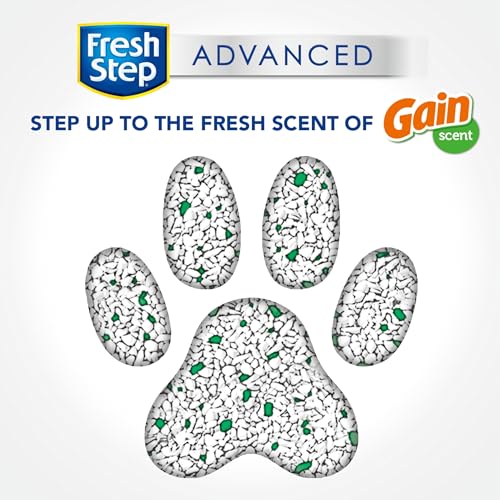 Arena aglomerante para gatos Fresh Step, con Gain, Advanced, extra grande, 37 libras en total