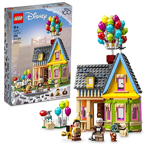 LEGO Disney y Pixar 'Up' House Disney 100 Celebration Classic Building Toy Set para niños y fanáticos de las películas de 9 años en adelante, un regalo divertido para fanáticos de Disney y cualquier persona que ame el juego creativo, 43217