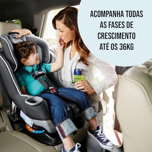 Asiento convertible para automóvil Graco Extend2Fit, orientado hacia atrás y hacia adelante, opción de asiento extendido orientado hacia atrás, Redmond, ideal para recién nacidos, bebés y niños pequeños