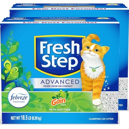 Arena aglomerante para gatos Fresh Step, con Gain, Advanced, extra grande, 37 libras en total