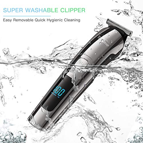 ***Brightup Beard Trimmer for Men - Electric Razor & Shaver, Cordless Hair Clippers Trimmers Set, IPX7 Waterproof Mens Grooming Kit for Shaving Face, Mustache, Body, Ear, Nose Hair Trimmer, Gifts for Men