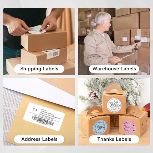 Anycash Bluetooth Thermal Shipping Label Printer, Wireless 4x6 Shipping Label Sticker Printer for Small Business and Office, Compatible with Android&ios Windows, Used for Amazon, Shopify, Etsy USPS