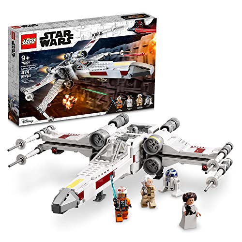 LEGO Star Wars Luke Skywalker's X-Wing Fighter 75301 - Juego de construcción - Minifigura de la princesa Leia, figura del droide R2-D2, nave espacial Jedi de las películas de la trilogía clásica, gran regalo para niños, niñas y niños