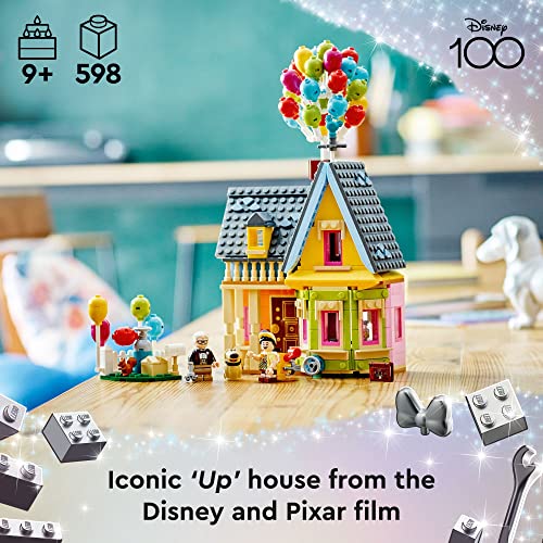 LEGO Disney y Pixar 'Up' House Disney 100 Celebration Classic Building Toy Set para niños y fanáticos de las películas de 9 años en adelante, un regalo divertido para fanáticos de Disney y cualquier persona que ame el juego creativo, 43217