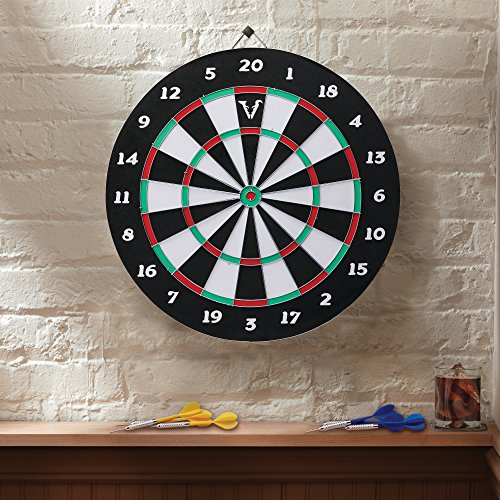 Viper Double Play 2-in-1 Baseball Dartboard with Darts,Black