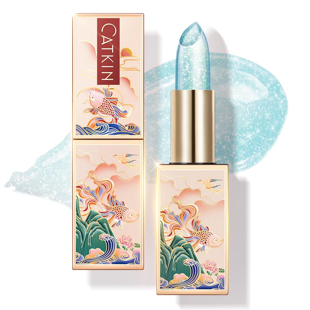 CATKIN Lip Balm Color Tinted Changing Lipstick Ultra Hydrating Lip Moistrurizer Chapstick with Vitamin E Nourishing For Cracked & Dry Lips 0.12 oz C08 Mermaid