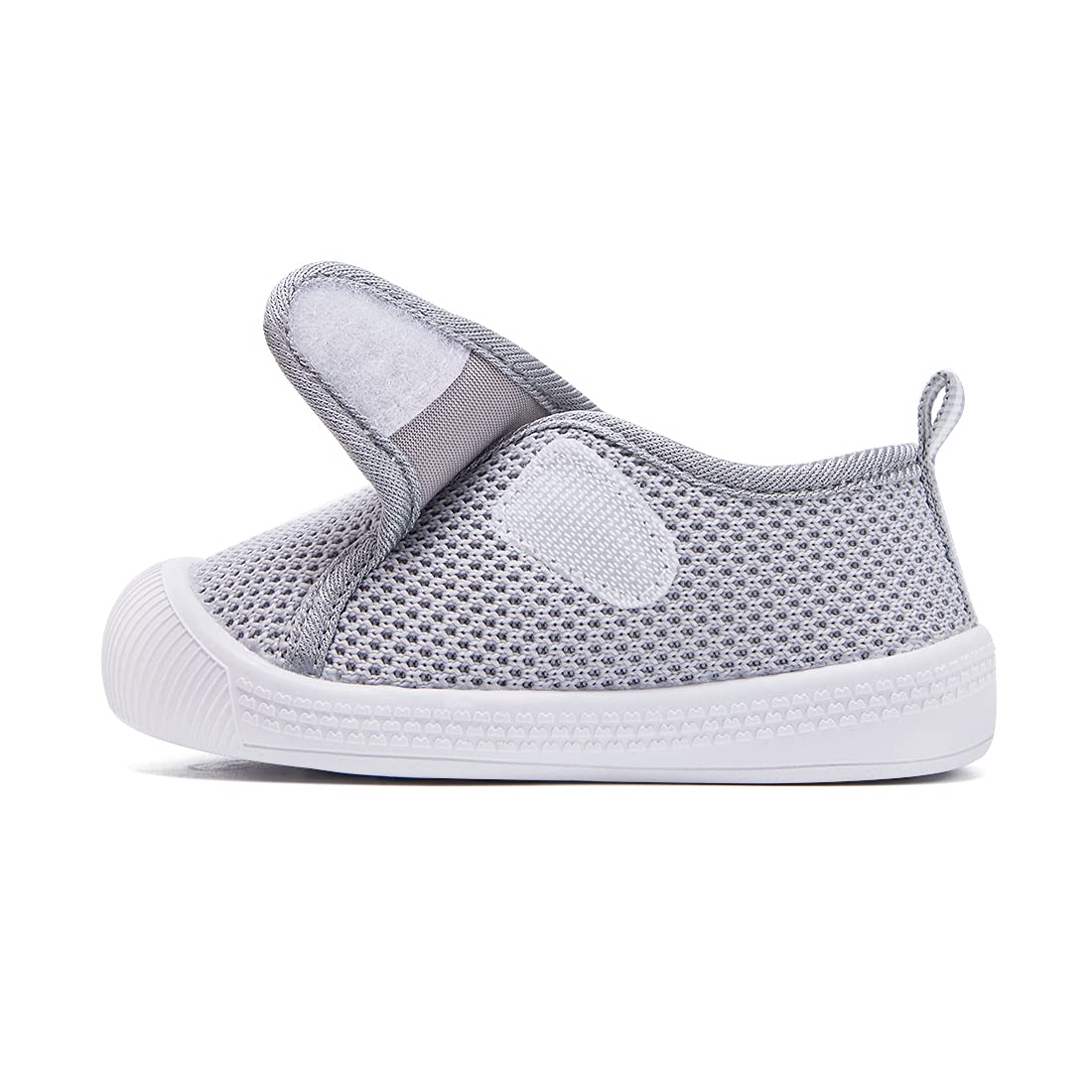 BMCiTYBM Zapatos para bebés y niñas, primeros pasos, transpirables, ligeros, antideslizantes, talla 6, 9, 12, 18 y 24 meses, gris, talla 12 a 18 meses, para bebés