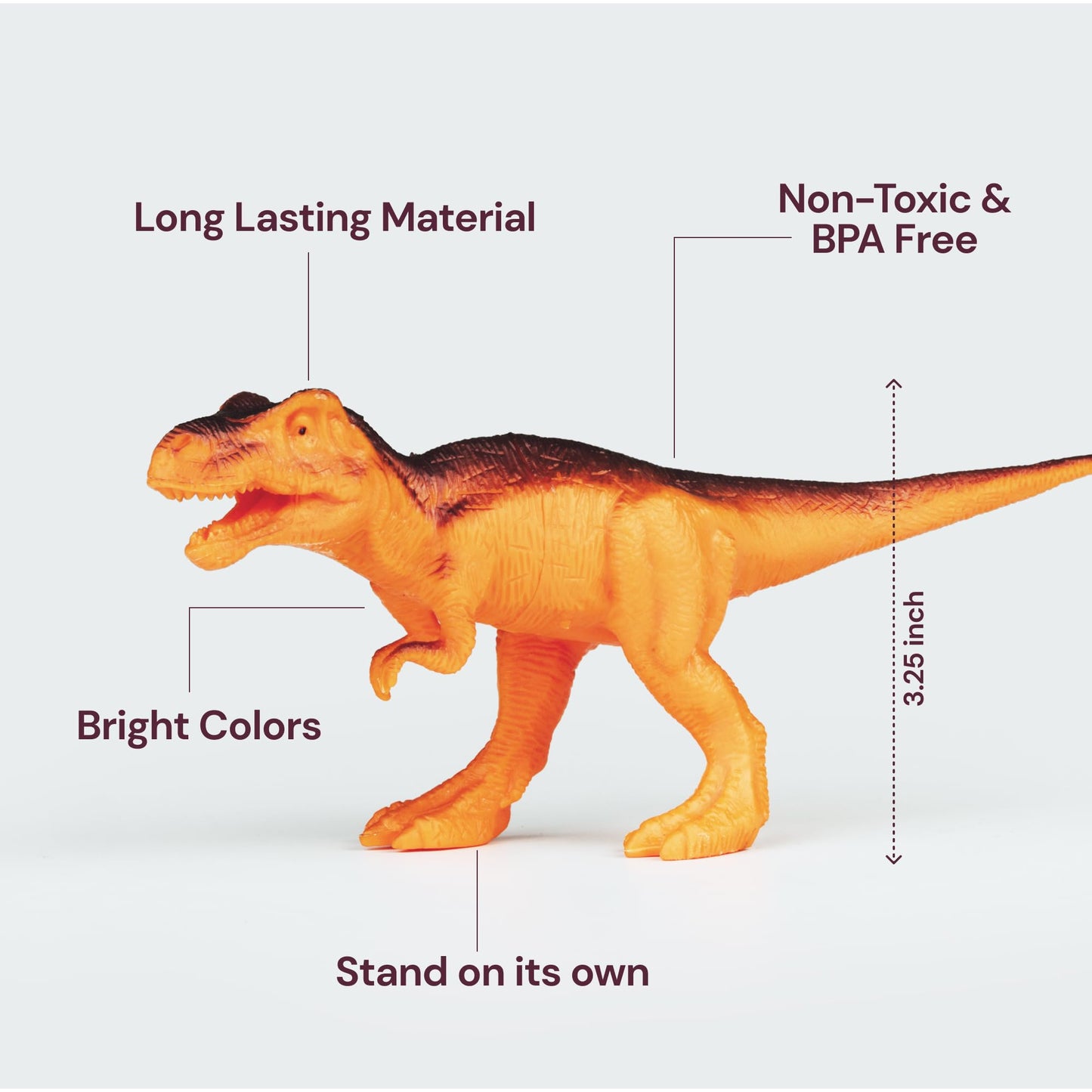 PLAYVIBE Dinosaur Toys for Kids 3-5 – 12 Realistic Small Dinosaur Figures with Storage Box – Dinosaur Toys for Kids 5-7 – Toddler Boy Dino Toys