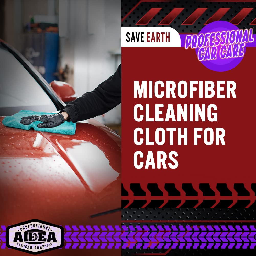 AIDEA Microfiber Cleaning Cloths-50PK, Premium All-Purpose Car Cloth, Dusting Cloth Cleaning Rags, Gift-12×12"