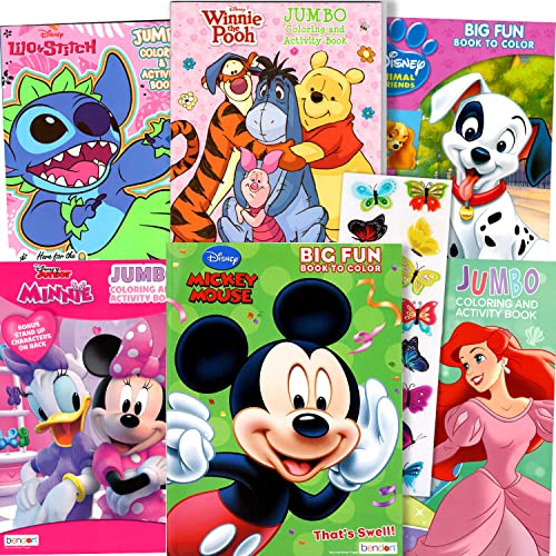 Libros de actividades y colores clásicos de Disney para niños: paquete de actividades para colorear a granel con Mickey Mouse, Minnie y Ariel, con calcomanías, actividades, laberintos, juegos, rompecabezas y más