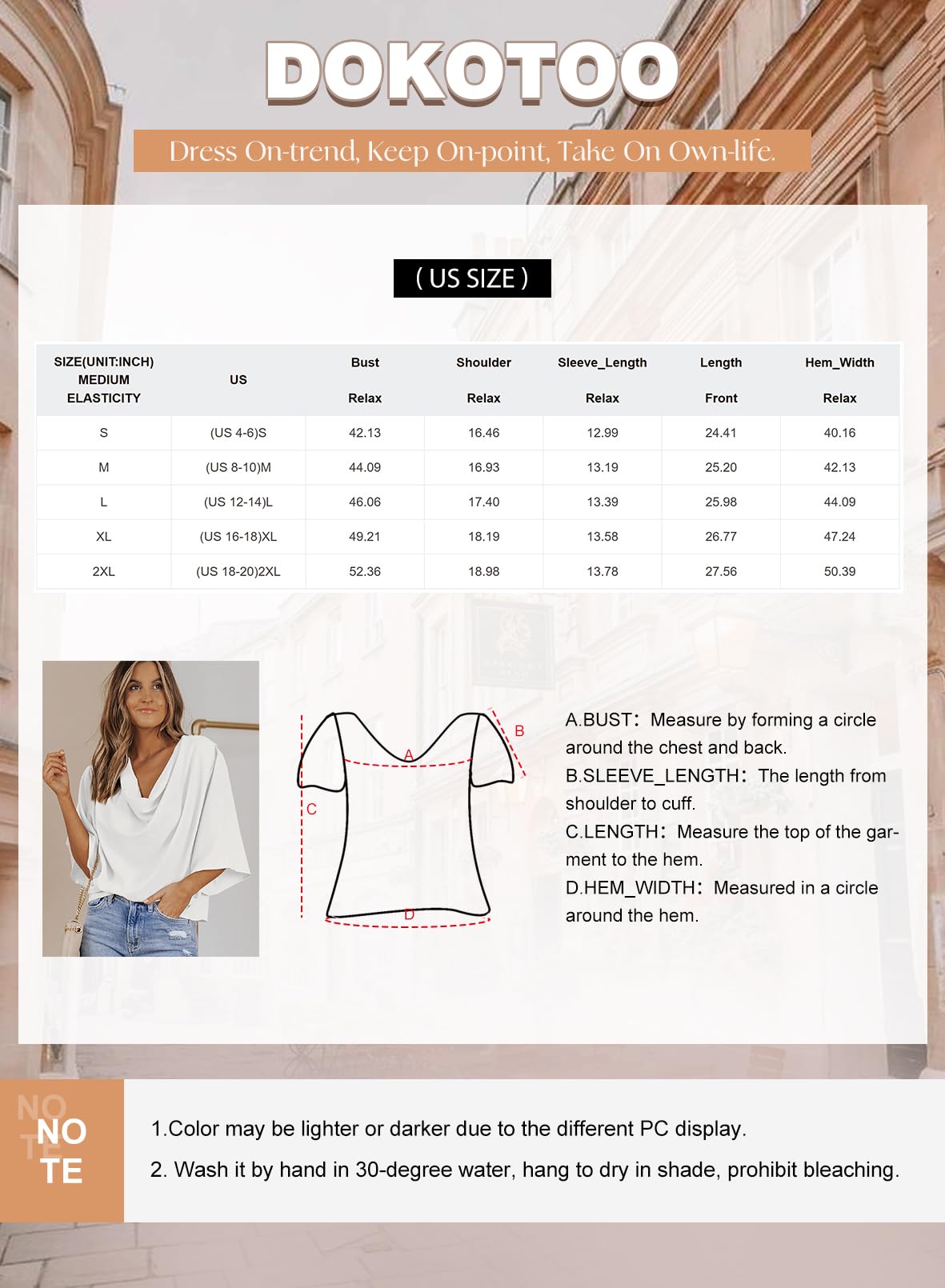 Dokotoo Summer Tops for Womens Fashion 2024 Business Casual Outfits Trendy Apricot Blouses Bell Sleeve Summer Tops Western Shirts for Women Dressy Sexy V Neck Work Clothes Cute Chiffon Blouse, X-Large