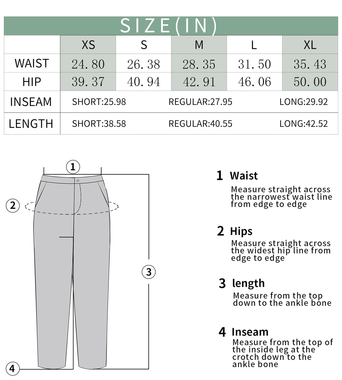 FUNYYZO Women's Wide Leg Pants High Elastic Waisted in The Back Business Work Trousers Long Straight Suit Pants