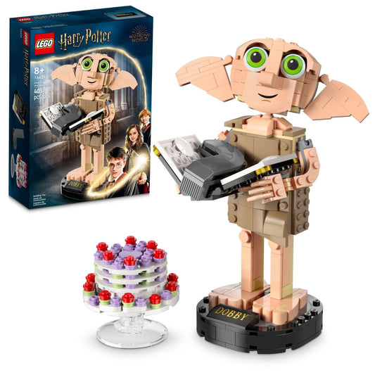 Juego de construcción LEGO Harry Potter Dobby el elfo doméstico, modelo para construir y exhibir de un personaje muy querido de la franquicia Harry Potter, para cumpleaños de niños y niñas de 8 años, 76421