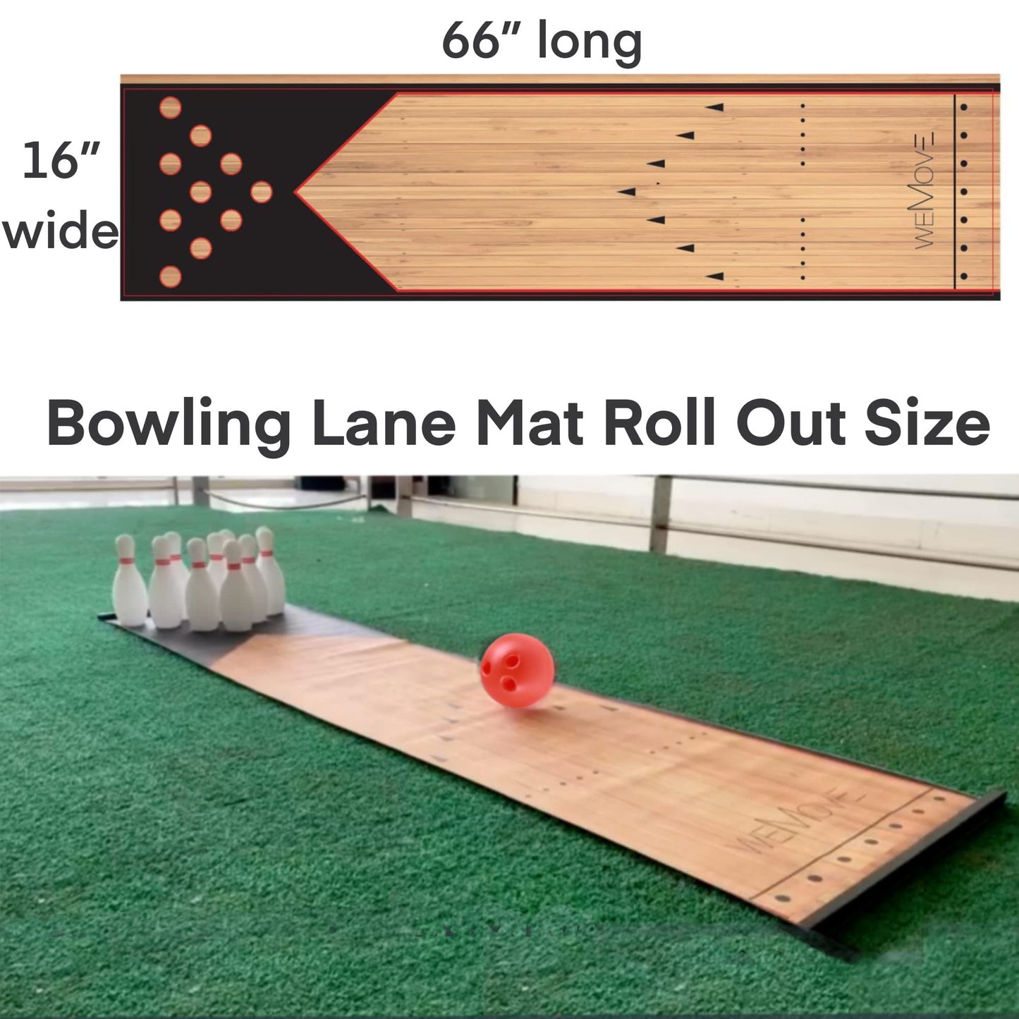 Mini Kids Bowling Set – Bowling Pins & Ball Game Set – Full Bowling Alley Games Toys & Score Cardfor Kid Age 5+ & Adult – Home Indoor Outdoor Backyard Lawn Yard (10 Pins, 1 Ball, 1 Lane Mat)