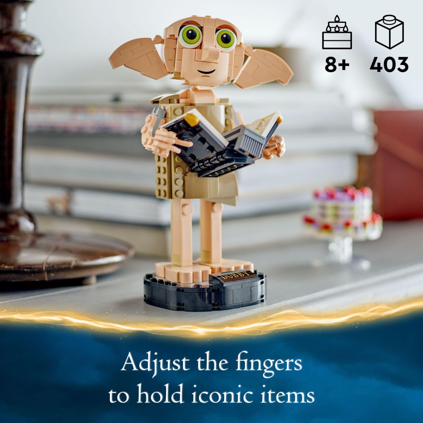 Juego de construcción LEGO Harry Potter Dobby el elfo doméstico, modelo para construir y exhibir de un personaje muy querido de la franquicia Harry Potter, para cumpleaños de niños y niñas de 8 años, 76421