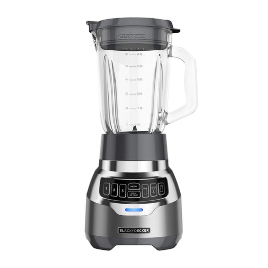 BLACK+DECKER PowerCrush Digital Blender with Quiet Technology, Stainless Steel, BL1300DG-T