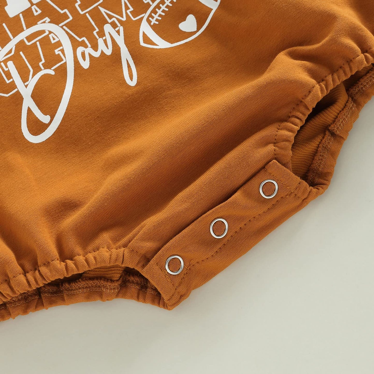 MERSARIPHY - Conjunto de sudadera y mameluco de fútbol para bebé, niña y niño, mono de manga larga con letras divertidas, ropa de otoño e invierno (marrón Y, 3 a 6 meses)